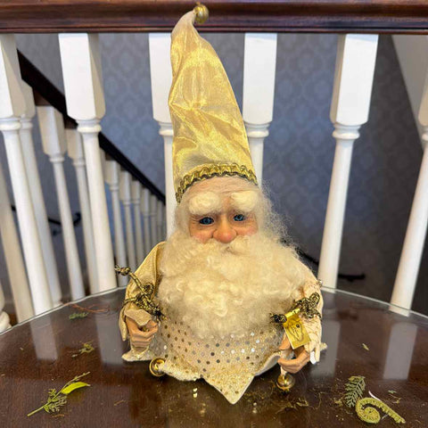 Gold Santa Topper