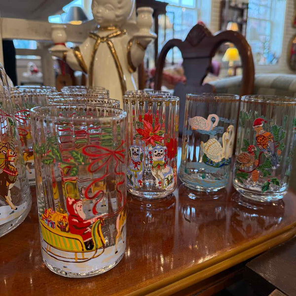 Nathalie Christmas Carafe with 12 Glasses