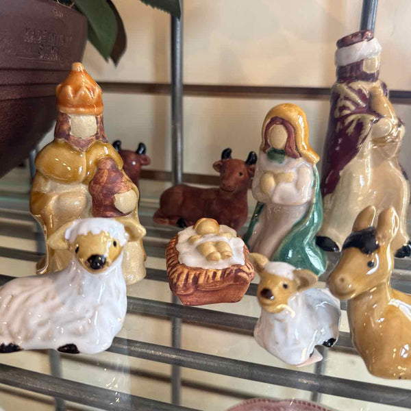 Ten Piece Clay Nativity Set
