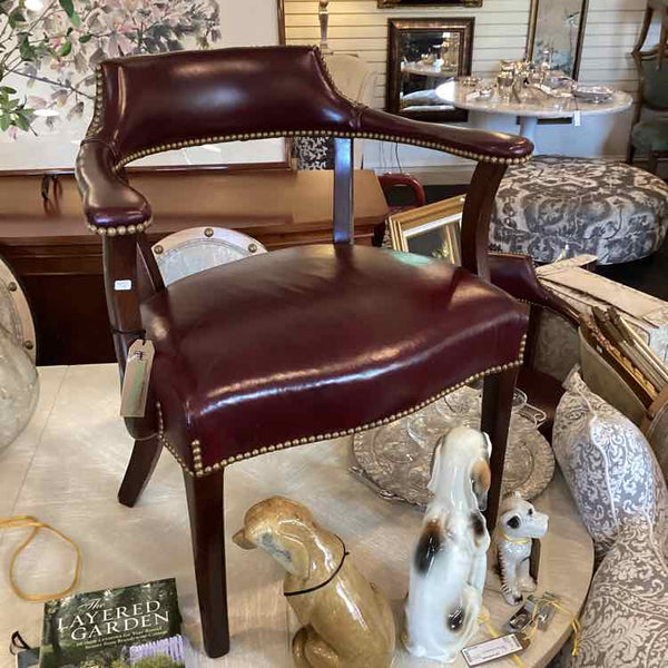 Cordovan Leather Captain's Chair