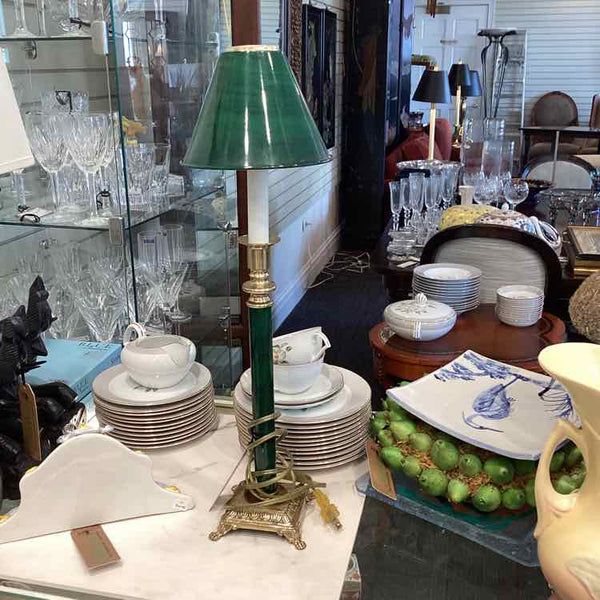 Vintage Green Buffet Lamp