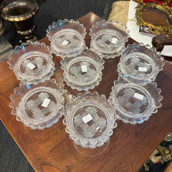 Set of 8 Glass Berry Bowls