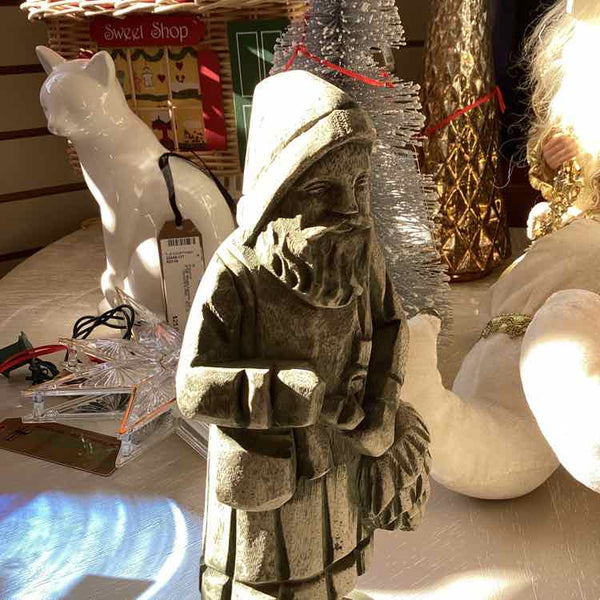 Faux Stone Santa Figure