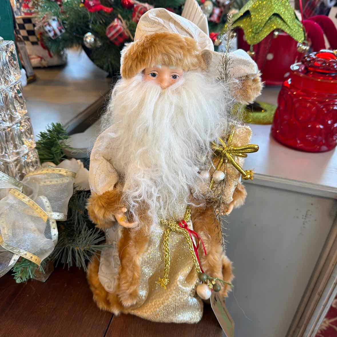 Gold Santa Tree Topper