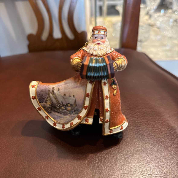 Thomas Kinkade Santa Ornament - Winter Scene on Cape