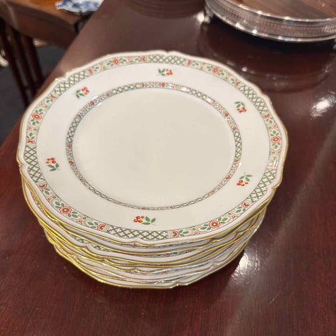 8 Bourgeois Porcelain Plates (French)