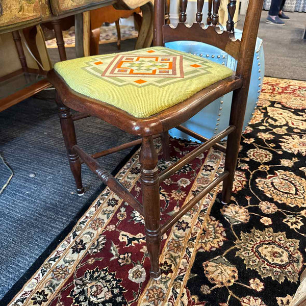 Chair with Needlepoint Seat