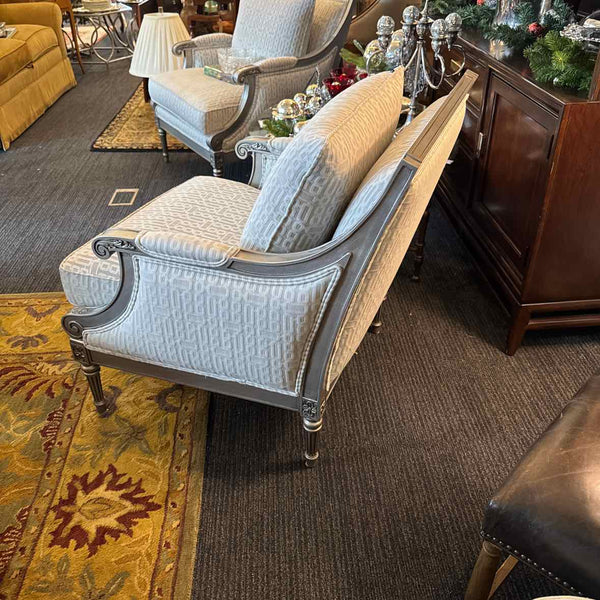 Ethan Allen Geometric Silvertone Chair