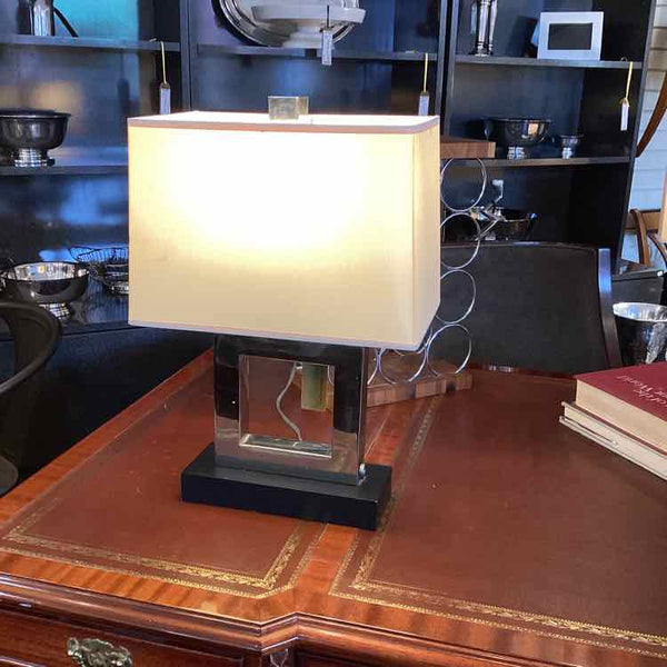 Contemporary Silver Metal Lamp