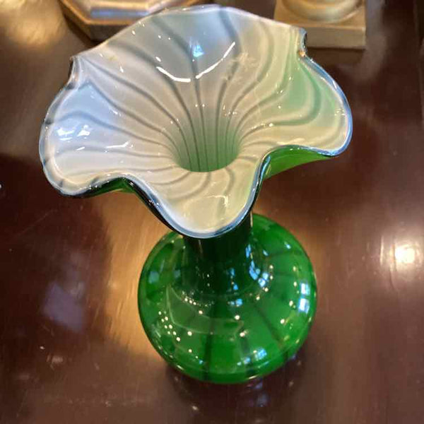 Green Hand Blown Vase