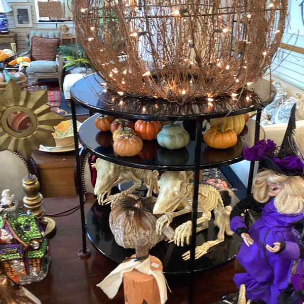 Three Tier Black Steel Table