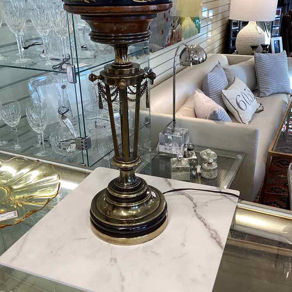 Vintage Stiffel Lamp With Brass Tassels