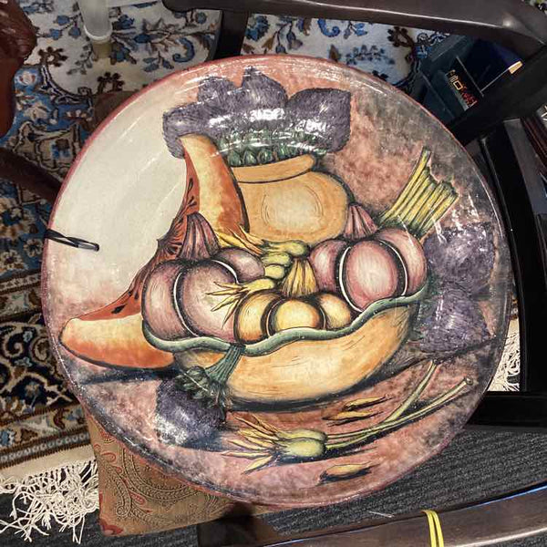 Decorative Terracotta Platter - Still Life
