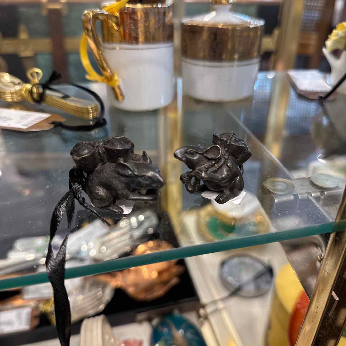 Pair of Mice Figurines