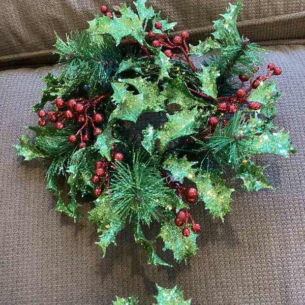 2  Christmas Holly Candle Rings