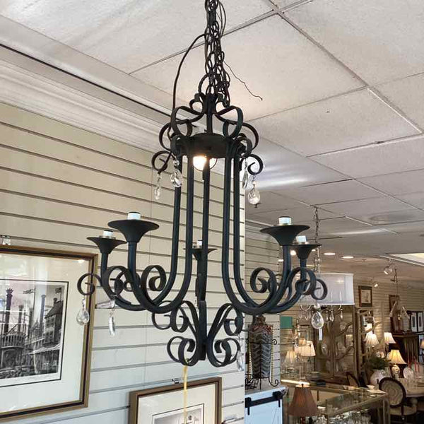 Black Iron 5 Light Chandelier