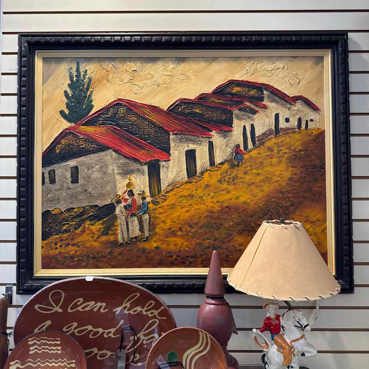 Mexican Village - Signed Oil