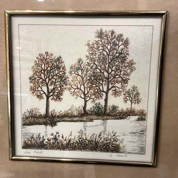 Framed Forest Scene