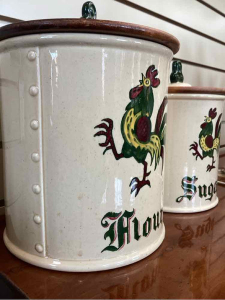 Flour & Sugar Rooster Canisters