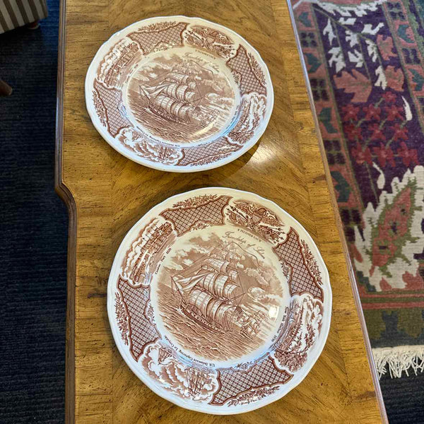 Pair of Staffordshire Plates