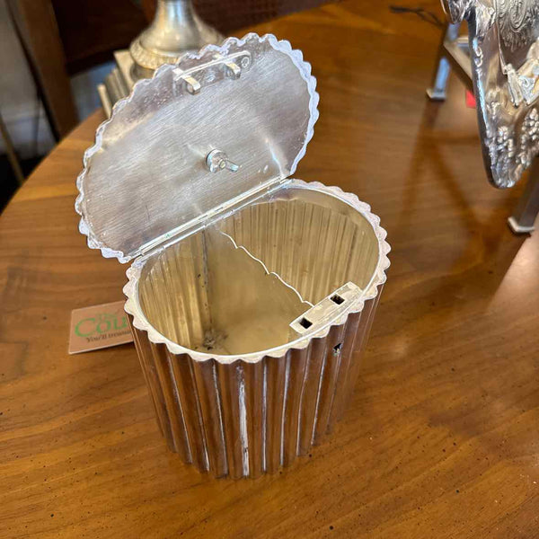 Silver Engraved Tea Caddy