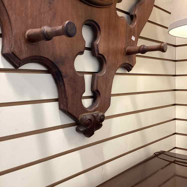 Vintage Mirror With Hat Hooks