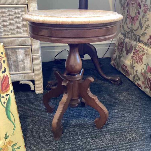 Pink Marble Top Side Table