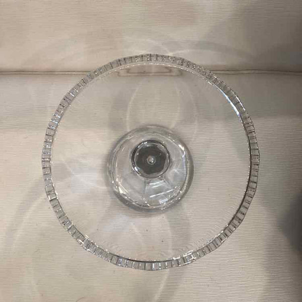 Glass Cake Plate Scalloped