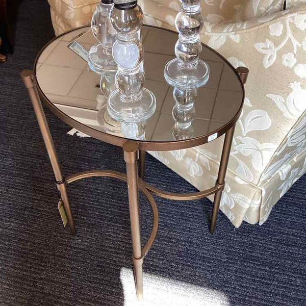 Oval Glass Dark Bronze Table