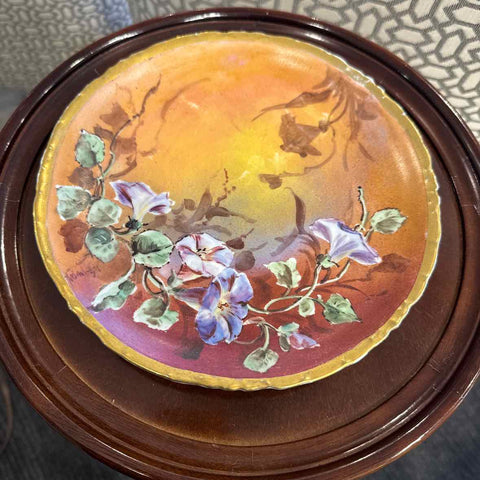 Printed Plate With Morning Glories