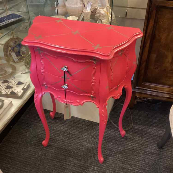 Pink Fleur De Lis Table