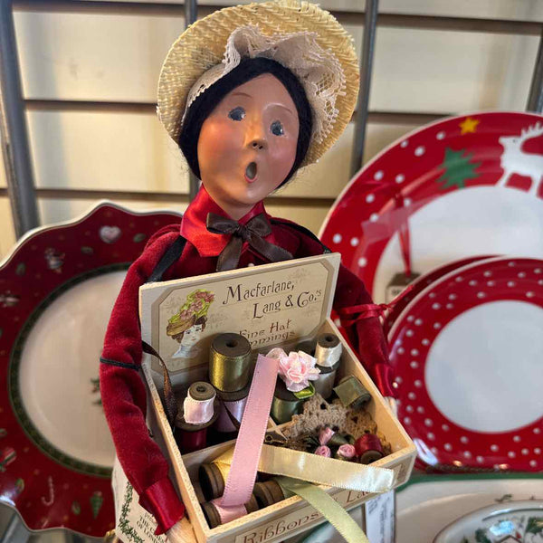 Byers' Choice Caroler With Ribbons And Lace