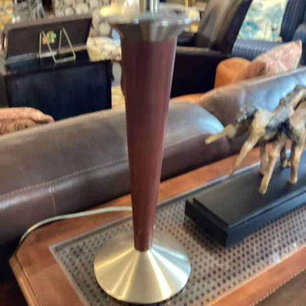 Silver Base/Wood Lamp