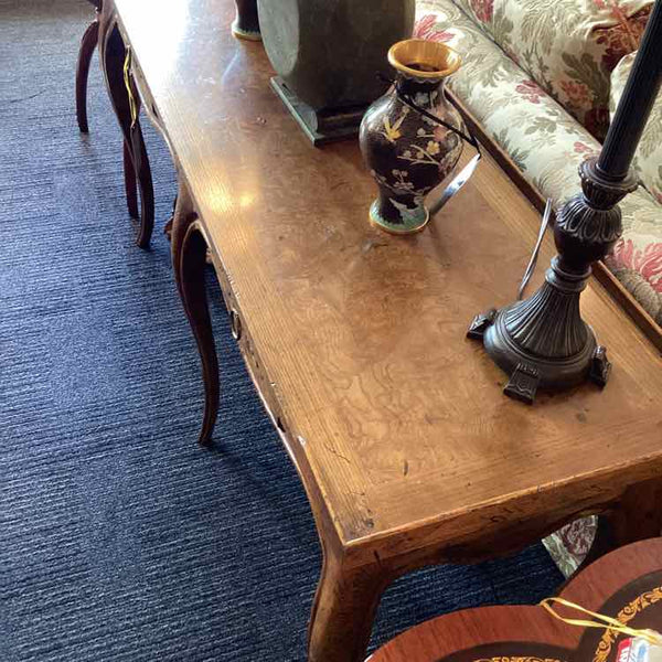 Baker French Burlwood Console Table