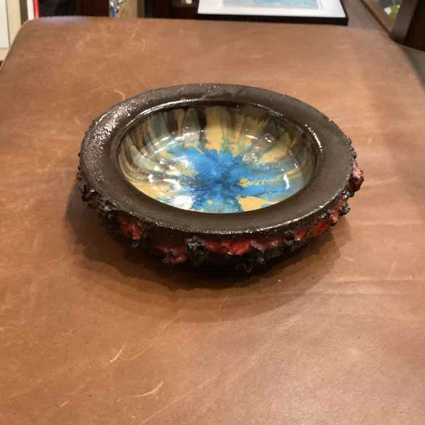 Flat Lava Ceramic Bowl