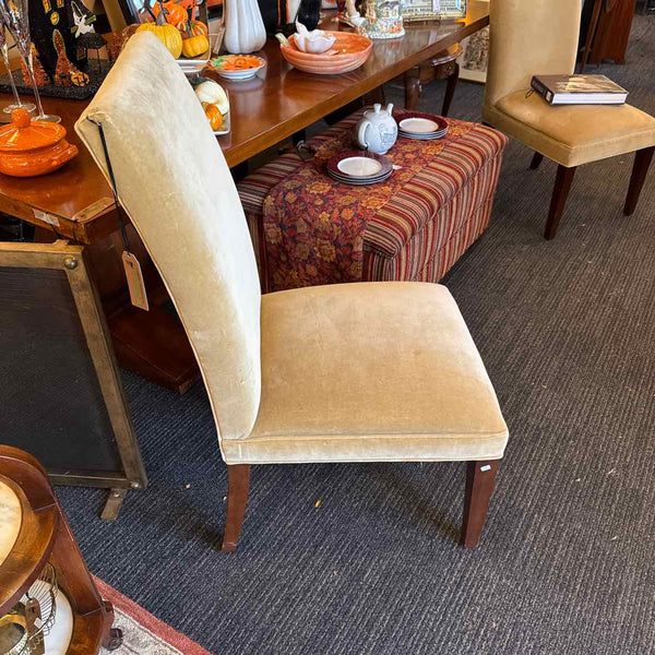 4 Gold Velvet Side Chairs