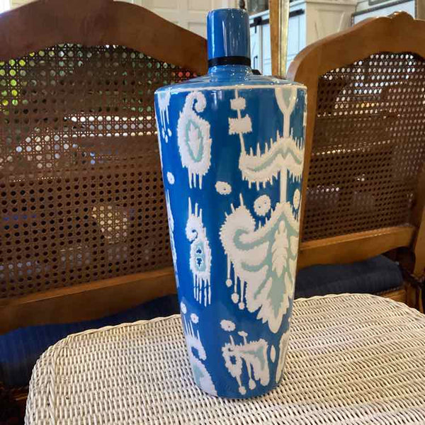 Ikat Design Azure Vase