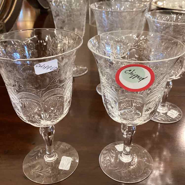 Webb Corbett Crystal Goblets Set of 8