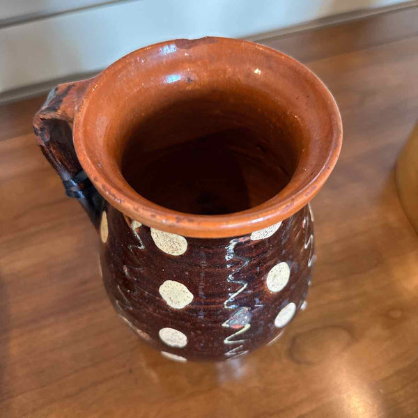 Brownware Jug with Dots