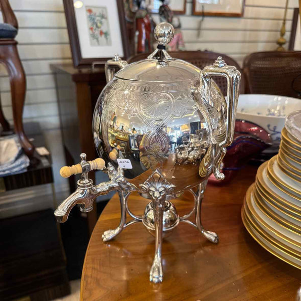 Antique Silverplate Tea  Urn