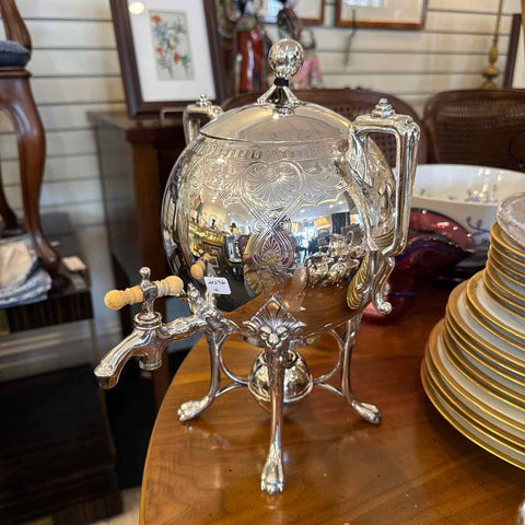 Antique Silverplate Tea  Urn