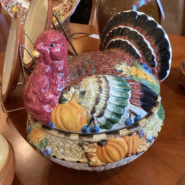 Turkey Soup Tureen w/Ladle
