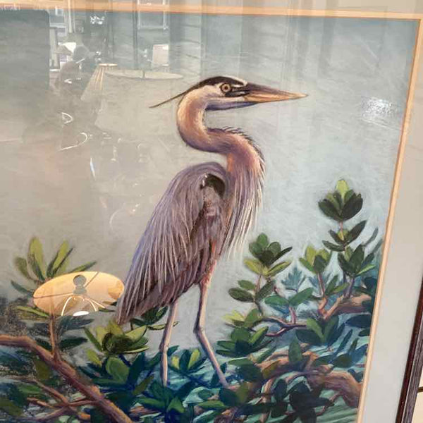 Great Egret Chalk Drawing