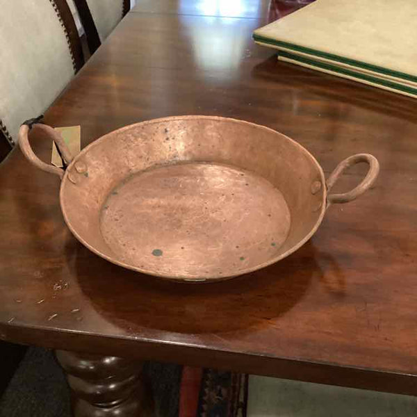 Vintage Copper Pan with Handles