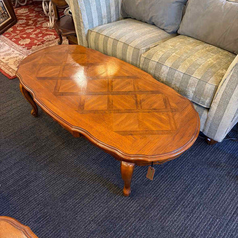 Parquet Oval Coffee Table