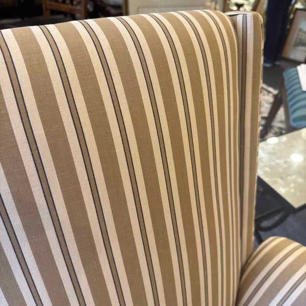 Striped Beige Arm Chair