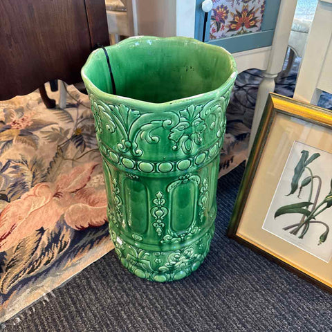 Green Ceramic Umbrella Stand