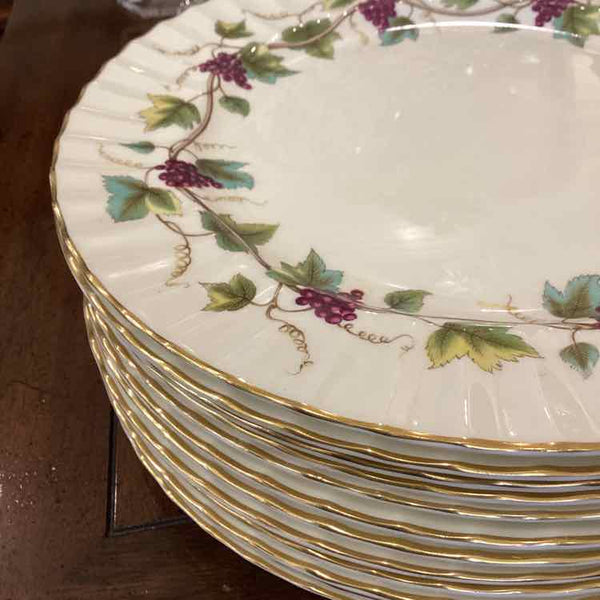 12 Royal Worcester Bacchanal Dinner Plates