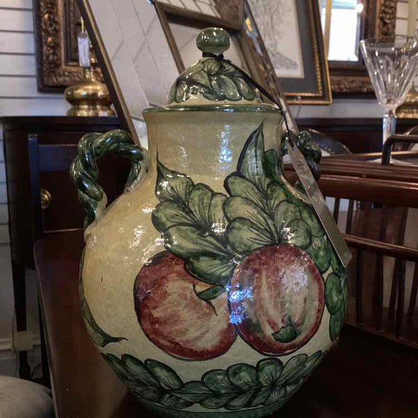 Hand Painted Ceramic Jar