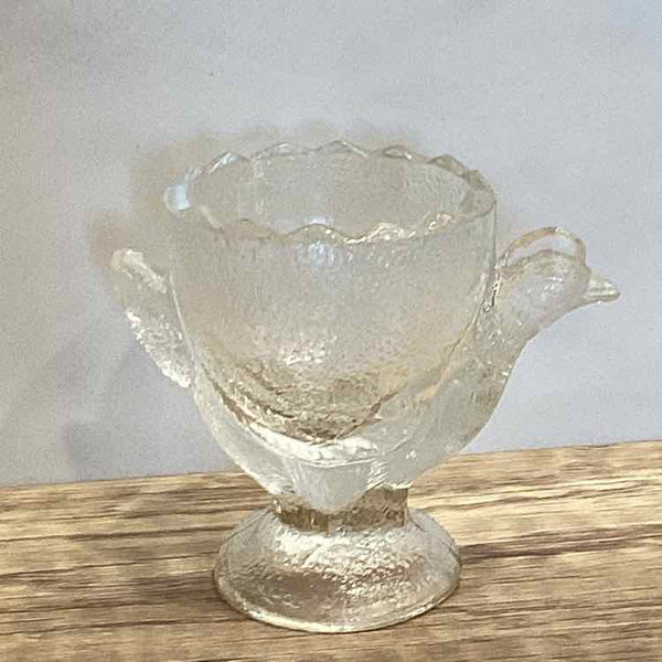 Set of  4 Glass Egg Holders (Birds)